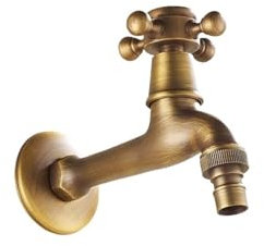 XIUsheUA Vintage Dual-Use-Wasserhahn Badezimmer Wandmontage Einzel Kaltwasserhahn Waschmaschine Spüle Mopp Pool Outdoor Garten Wasserhahn für Badezimmer, Waschbecken(C)