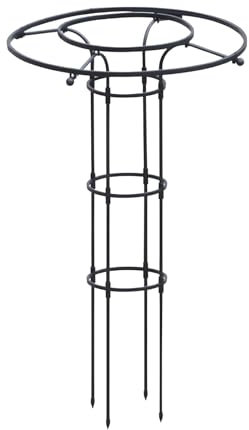 Enrejado Jardin Exterior Enrejado Plantas Trepadoras, 120 150 180 CM Altura Soporte Metálico para Plantas Espaldera Estructuras para Macetas Plantas Rosas Tomates Pepinos Flores(Black,HIGH: 120cm/3.9f