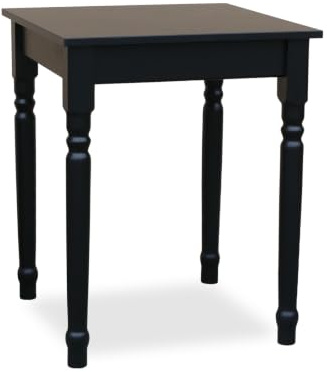 Metdrew Esstisch aus Holz | Tisch 60x60 | Kompakt & stabil | Mit dekorativen Beinen |für 2 Personen | Kleiner Küchentisch | Skandinavisches Design | Tischplatte: Schwarz