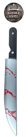 Bloodied Kitchen Knife Halloween Costume Accessory (50cm) – Fake Weapon Prop for Fancy Dress, Haunted Houses, Scary Cosplay & Horror Party Decorations