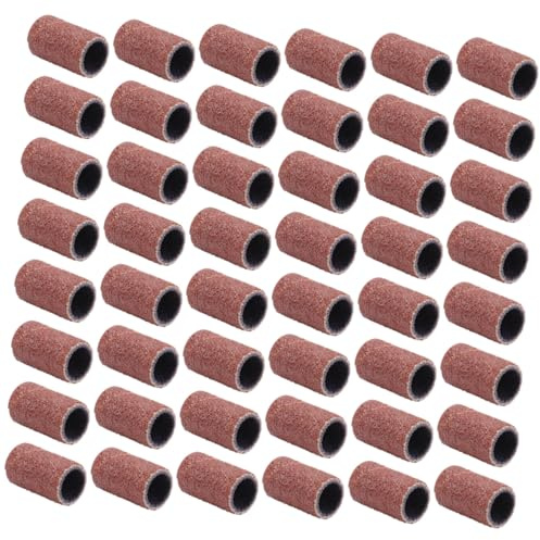 TOYZFRIENDY 100 pièces Manchons Abrasifs pour Ponceuse Ongles Bandes de Ponçage Cylindriques pour Manucure Accessoires Professionnels