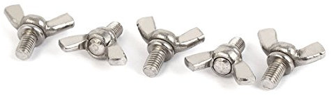 sourcing map 5pcs 304 Edelstahl Flügelschraube Flügelmutter Metrisch M5 x 8mm DE de