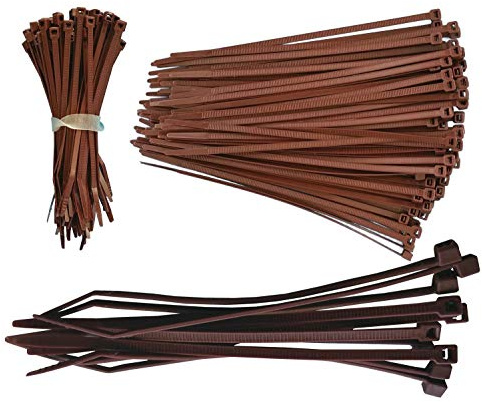 netproshop Kabelbinder Polypropylen braun säurebeständig, verschiedene Größen und Mengen, Größe1:2.5 x 100mm - 100 Stück