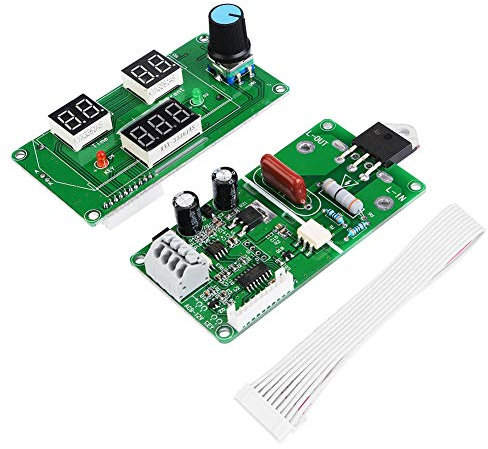 Punktschweißgerät Scherfestigkeit AC 9 bis 12V Zeitsteuerung Hauptplatinenmodul Digitale LCD Anzeigetafel mit Flachbandkabel (40A)