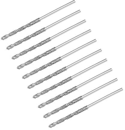 sourcing map 10 Stück Spiralbohrer Schnellarbeitsstahl HSS 1.2mm für Glasmuscheln Steinfliesen