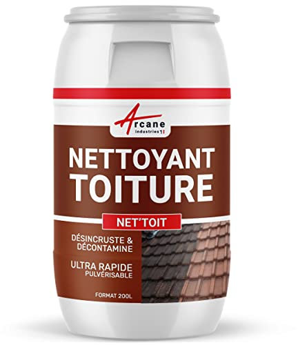 Nettoyant Toiture ACTION ULTRA RAPIDE pour tuile, béton, ardoise, terre cuite - 200 L - ARCANE INDUSTRIES