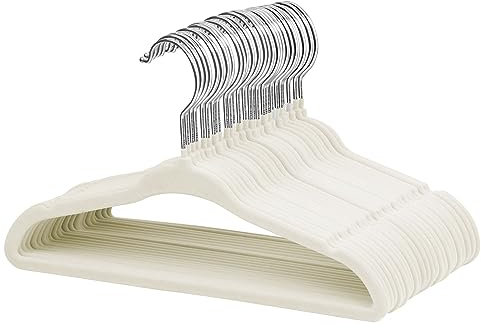 ManGotree Lot de 30 cintres antidérapants en Velours pour vêtements de bébé Blanc Neige
