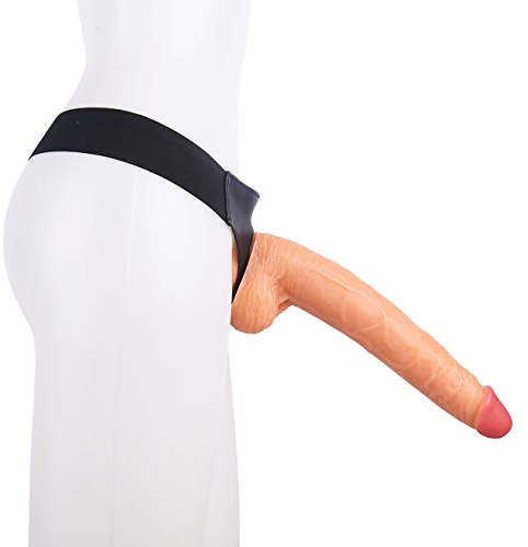 QWASZX 12 Pulgadas / 30,5 cm Dildos con ArnéS para Adultos Y Mujeres sobre Consolador Juguetes Sexuales para SM Juguetes Sexuales Lesbianas con Correa De Nailon Ajustable Y Consolador Silicona