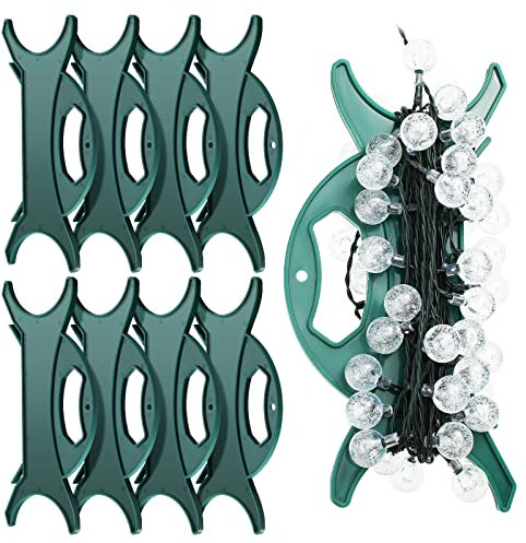 All Purpose Light and Cord Wind Up Reel Extension Cord Storage Organizer Holder Christmas Light Organizer Wrap Wind Up Value Pack for Wire Hose Storage(Atrovirens,8 Pieces)