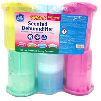 FabFinds 6X Scented Dehumidifier for Home Kitchen Wardrobe Office Caravan Garage Bathroom Basement 500ml