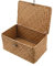 Cestino Portaoggetti, Seagrass, in Vimini con Coperchio, in Rattan Intrecciato Fatto a Manograss (XXL: 36x23x17CM)