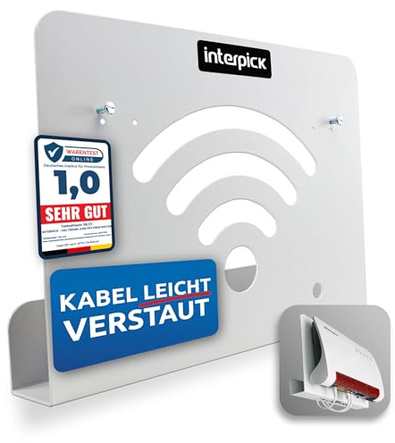 Wandhalterung für AVM FritzBox Modem Router mit Kabelmanagement 5690 7690 7590 AX 6660 Cable 7530 5530 8850 6850 6660 6890 7490