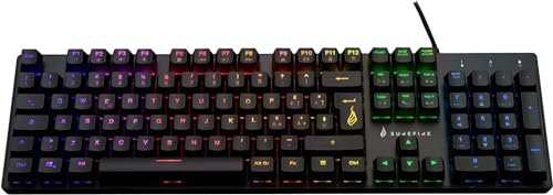 SureFire Kingpin M2 Tastiera meccanica da gaming Italiana, Gaming Multimedia Keyboard Full Size, Tastiera RGB con illuminazione, 100% tasti anti-ghosting, layout italiano QWERTY