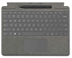 Microsoft Signature with Slim Pen 2 Platinum Cover Port QWERTY UK English