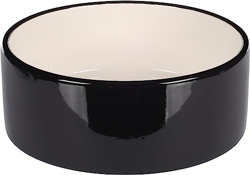 Flamingo para Perros 0,9L - Cerámica - Recipiente para Alimentos para Mascotas - Plato de alimentación de cerámica para Perros y Gatos - 16 x 6,5 cm - Lavable en lavavajillas