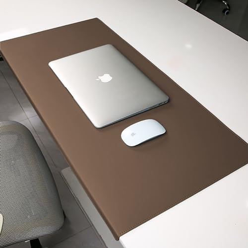 Anti Rutsch Schreibtischunterlages, Benutzerdefinierte Größe Leder Schreibunterlage, Mauspads, Schreibtischschutz, Tastaturpads mit Kantenschutz für Büro-oder Heimbereich(70 * 40cm)
