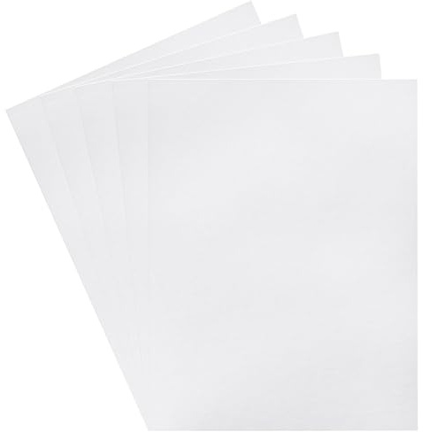 5 Stück 1mm Flexibler Bastelfilz,20 x 30 cm Mit Feiner Wollqualität Weicher | Vliesstoff Stoff Filzplatten zum DIY Basteln Dekoration für Hochzeit Tischdeko Osterdeko und Nähprojekte (Weiß)