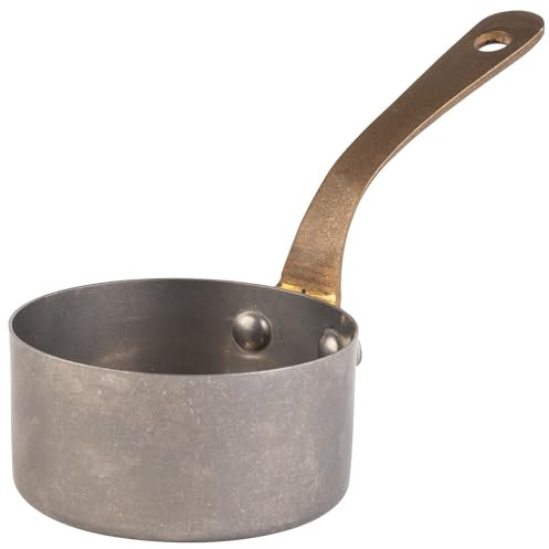APS 40781 - Casseruola SNACKHOLDER, in acciaio inox, Ø 7 cm, altezza 3,5 cm, 0,12 litri, effetto acciaio INOX anticato