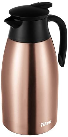 Tiken 2L Thermoskanne Edelstahl Doppelwandige Vakuumisolierung Isolierkanne Kaffeekanne