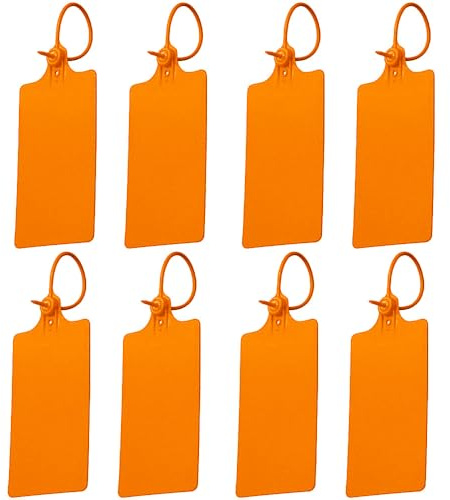 100 etiquetas de plástico para envío, impermeables y escribibles, sellos de seguridad autobloqueables, etiquetas de cierre a prueba de desgarros, etiquetas grandes para etiquetar y marcar, 250 mm,