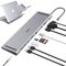 USB C Docking Station, 10 in 1 USB C Hub con 4K HDMI, VGA, 3 porte USB 3.0, USB-C, Gigabit Ethernet RJ45, schede SD/TF, audio per Windows 10,8,7, XP/Mac OS/Linux