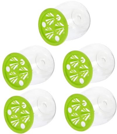 SUPVOX Jarrón Hidropónico Transparente para Flores 5 Unidades Soporte Plástico Decoración Moderna Adecuado para Orquídeas Macetas De Propagación