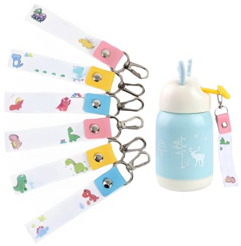 JchEnye 6 étiquettes nominatives personnalisées pour enfants - Étiquettes d'identification avec crochets pour sacs à dos, bouteilles d'eau et crèches, parfaites pour marquer les objets !