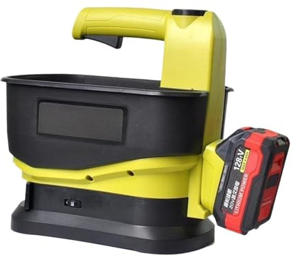Fenteer Elektrischer Handstreuer, 6-stufig einstellbare Geschwindigkeit, Streuwerkzeug für Gartenbedarf, 5,5 l, kabelloser Saatgutstreuer