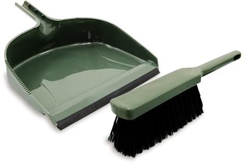 Libbi Lou Large Dustpan and Brush Set – Durable Garden Cleaning Set with Soft Bristles & Ergonomic Handle – Indoor & Outdoor Use – Compact & Efficient Sweeping for Home, Garden and Garage