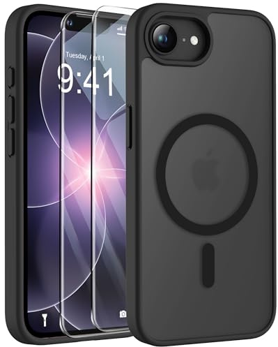 ORETECH Magnetic for iPhone 16e Case, Matt Back Black