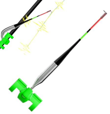 Alarma de mordida de pesca, dispositivo de alerta de caña transparente, indicador LED sensible de mordida de pesca, alarma electrónica de sonido y luz, alerta nocturna de huelga, accesorios para