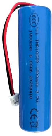 Suinga Batería de Litio 2000mAh 3.7V 6.66Wh IMR18650 CE | Batería de Iones de Litio con Conector XH2,54/2P