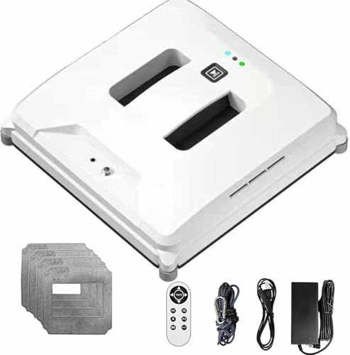 SUHBFNOL Smart Window Vacuum Cleaner Robot, for Interior and Exterior Highrise Windows Cleaning, with Automatic Dual Water Spray and Remote Control