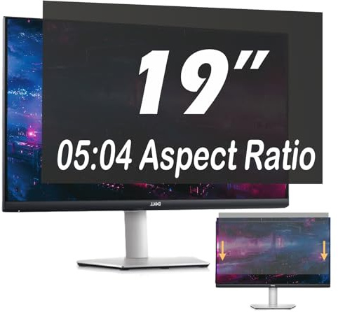 PRSPR Filtro privacy anti-spia da 19 pollici per laptop e monitor PC 5:4, protezione dalla luce blu, antiriflesso, reversibile, facile da installare, design a scorrimento (19 widescreen (05:04))