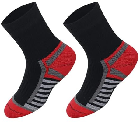 JBJYGSG Calcetines impermeables for niños, for deportes al aire libre, correr, senderismo, ciclismo, esquí de invierno, cálidos, resistentes viento Para Ciclismo, Esquí(Red,XL 35-38)