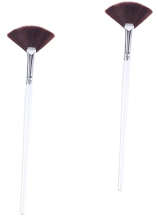 ABOOFAN Brochas Aplicadoras de Mascarilla Facial Portátiles Fácil Aplicación para Set de 2 Mango de Madera y Fibra Sintética para Mujeres