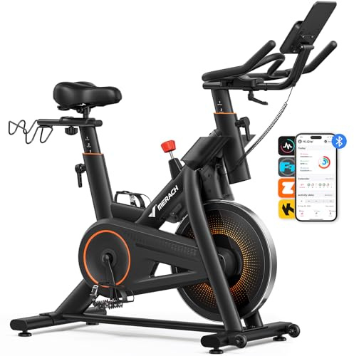 MERACH S29 Heimtrainer Fahrrad - 10kg Schwungrad, extra leise, sanfter Lauf | 16 Stufen Magnetwiderstand, MERACH App, Bluetooth, Kinomap & Zwift kompatibel, 159 kg Belastbarkeit, 142–193 cm