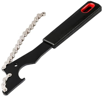 Ronyme Herramienta para Desmontar Cassettes de Bicicleta, Llave de Bloqueo de Rotor, portátil, Universal, para Cadena de Bicicleta, para Instalar y Desmontar