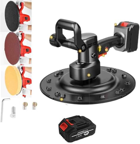 Cordless Electric Trowel Machine, 6-Speed with Dual Batteries for Smoothing Polishing Floors Walls Cement Mortar Plastering