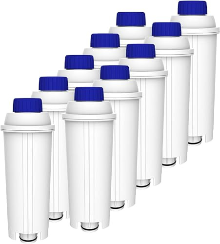 AQK-11 - Filtro de agua para cafetera DeLonghi (sustituye a DLS C002 / SER 3017/5513292811, compatible con ECAM ETAM ESAM + 10 pastillas de limpieza)