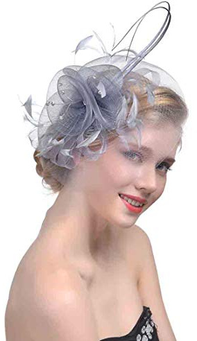 Fascinator Hut Damen Mädchen Mesh Blumen Stirnband Feder Haarspange Tea Party Kirche Cocktail Haar Clip Hut Hochzeit Braut Haarreif Vintage Haarschmuck Kopfschmuck Headwear Kostüm Zubehör