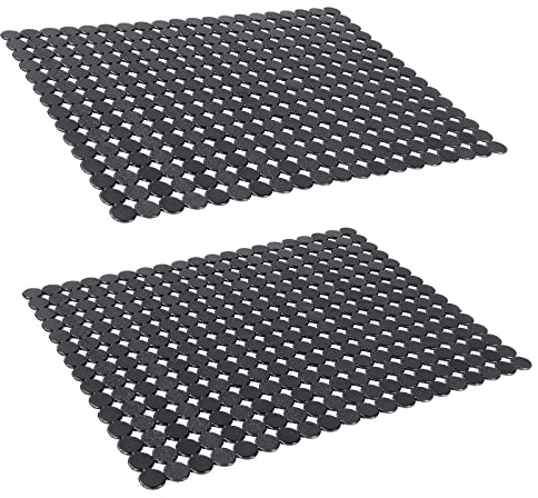 OTHWAY 2 Pcs Kitchen Sink Mats, PVC Sink Mat Protector for Stainless/Porcelain Steel Sink, 40 x 30 cm XL Mats for Kitchen Sink