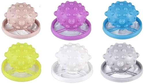 6PCS Floating Lint Mesh Bag Washing Machine Laundry Ball Filter Bag Lint Catcher Washing Machine Hair Remover Filter Pouch Bag Laundry Cleaning Tools (6PCS)