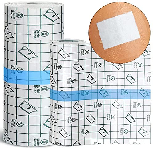 Benda Trasparente Impermeabile – Rotolo da 10M, Protezione 100% per Doccia e Mare, Ideale come Cerotto Impermeabile Post Operatorio e Pellicola Tatuaggi, Ritagliabile (10cm di larghezza)