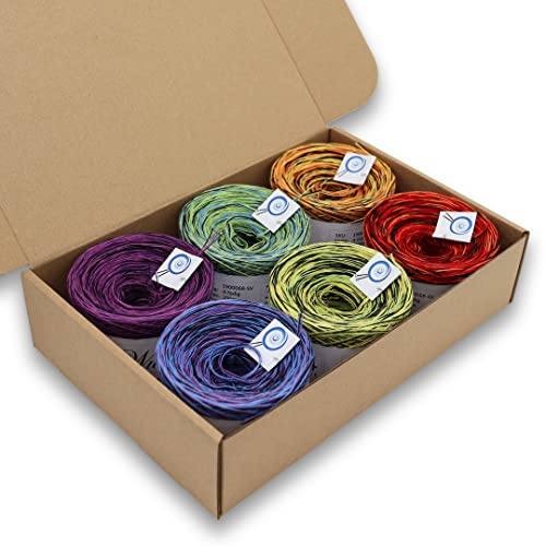 Wunderkiste 4-fädig 1.500m, (6 X 250m) 400g, BOBBEL Farbverlaufsgarn zum Stricken und Häkeln, Garn, Wolle, Yarn for knitting and crocheting (WU0068)