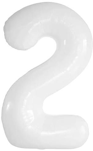 Vthoviwa 10 Colores. 101cm Número globo 2 Blanco, globos 2. cumpleaños Fiesta, balloon 2 Decoración fiesta del aniversario