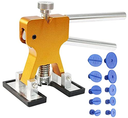 JINGAN Reparación Golpes Coche - Herramientas Desabollado Con 18 Pestañas Para Reparación Carrocería - Desabolladura para Automóvil, Nevera, Motocicleta, Lavadora