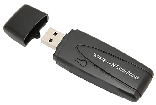 BROLEO Adaptador de Red Inalámbrico, Adaptador WiFi Doble Antena 2,4 Hz 5 GHz 600 Mbps para Ordenador
