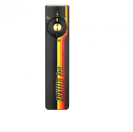 OLIGHT Arkfeld Pro Rechargeable EDC Flat Flashlight with Green Beam, UV and White LED Combo, 1300 Lumens Portable Pocket Lights, Triple Sources for Outdoors Emergency Working (Racing Stripe CW)