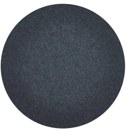 Misento Kunstrasen Easy, Poolunterlage rund - 130 cm, Anthrazit | Nadelfilz Rasenteppich, wasserdurchlässig, Drainage-Noppen, 4mm, für Pool, Aufstellpool, Whirlpool